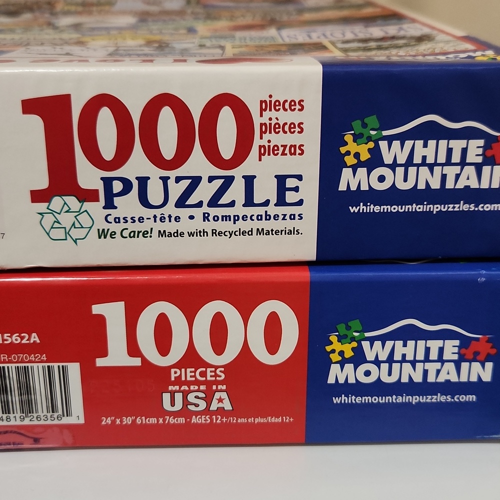 2/$20 WHITE MOUNTAIN PUZZLES 1000 pc I LOVE COLORADO & WISCONSIN Collage Girard - Picture 5 of 10